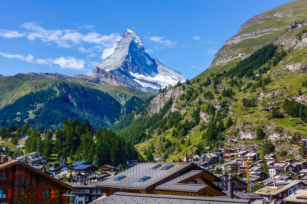 Zermatt com o Matterhorn ao fundo